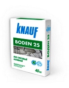 «КНАУФ-Боден 25» - сухая смесь на гипсовой основе для внутренних работ.